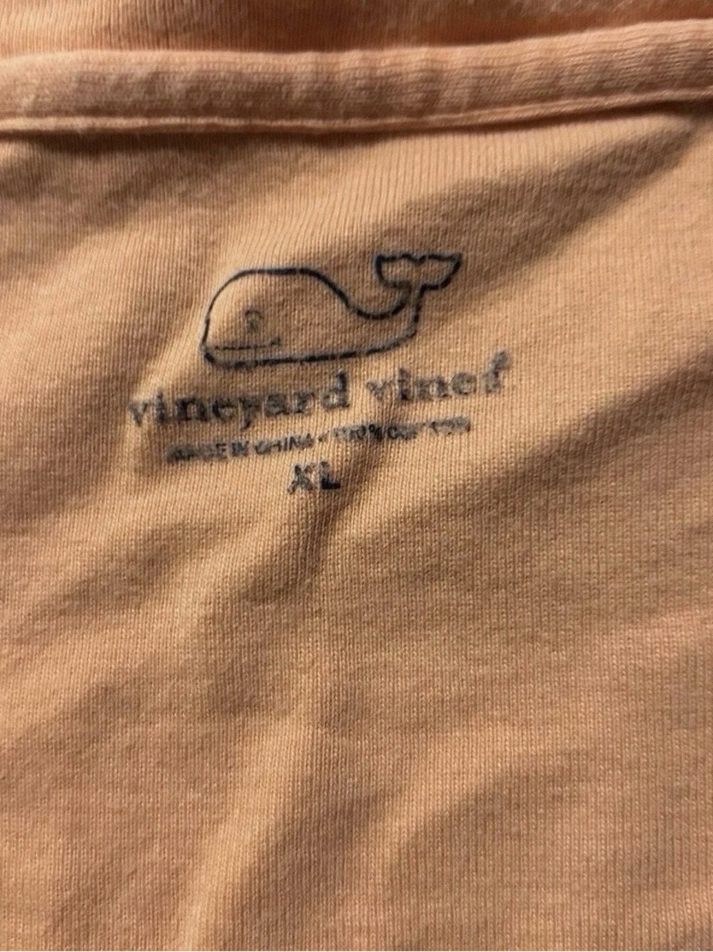 Women’s Vineyard Vines Orange Short Sleeve V Neck T Shirt Size XL - Picture 3 of 3